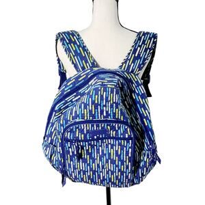 Vera Bradley Blue Block Backpack Large Backpack Back-to-School College Granny